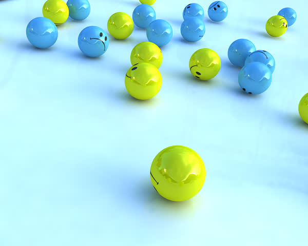Falling smiley icon Balls loop video