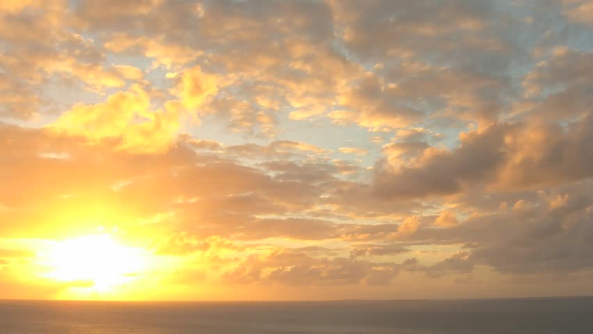 Sunset over ocean seen from Anguilla in the Caribbean