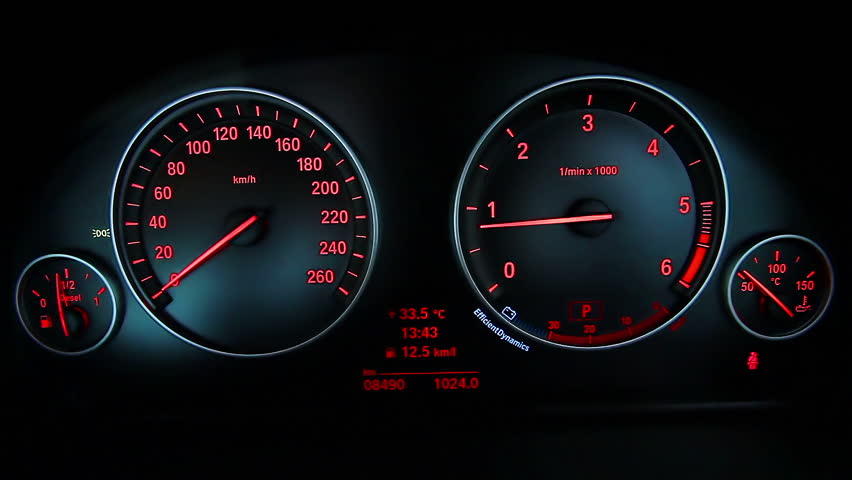 Car Panel Instrument Speedometer And Tachometer (HD, Loop ...