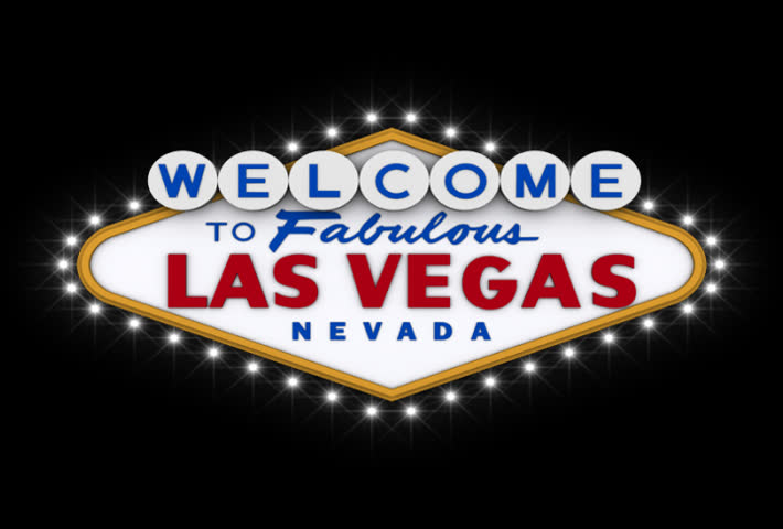 Loop of flashing lights on Las Vegas Sign. Embedded alpha channel in the full resolution version to add your own background.