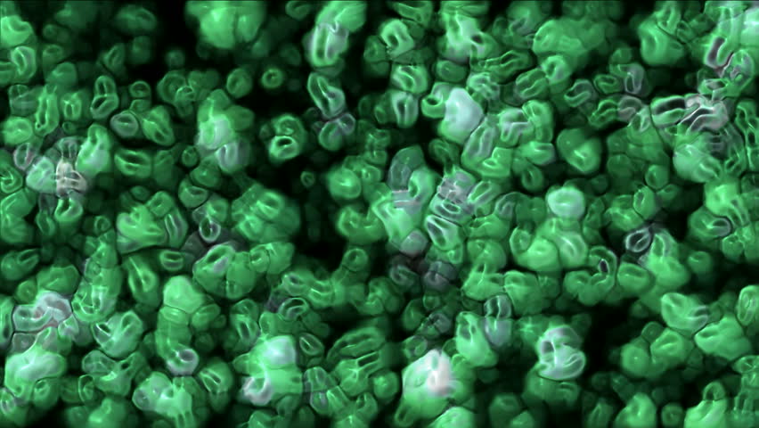 animation of green cells and virus