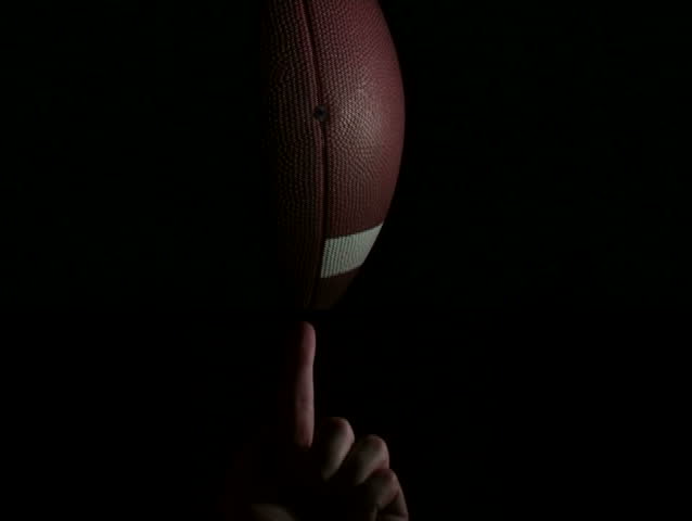 Football spinning on athlete's finger - NTSC