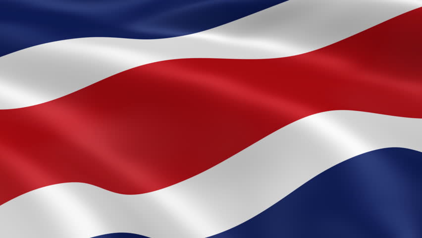 Costa Rican flag in the wind. Part of a series.