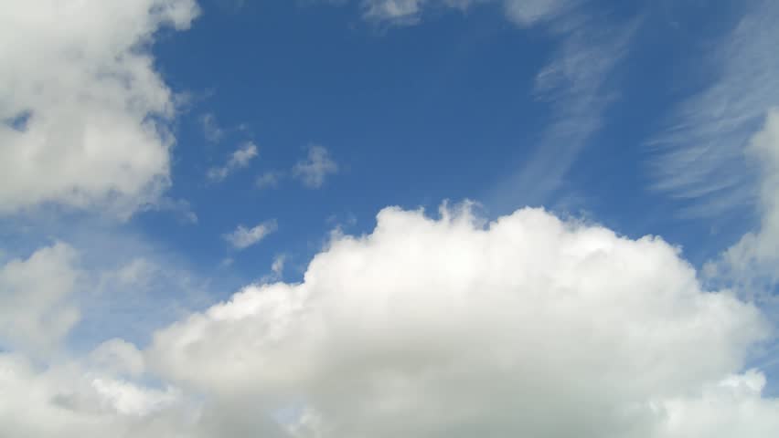 Time Lapse Movie just fast moving clouds and blue sky. 25 fps PAL