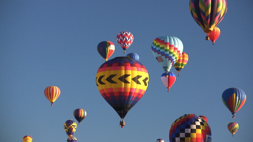 Hot air balloons at the 2007 Albuquerque International Balloon Fiesta.