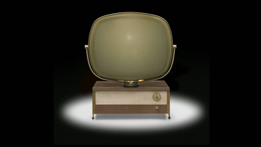 Retro black and white TV video with images from yesterday 16:9 