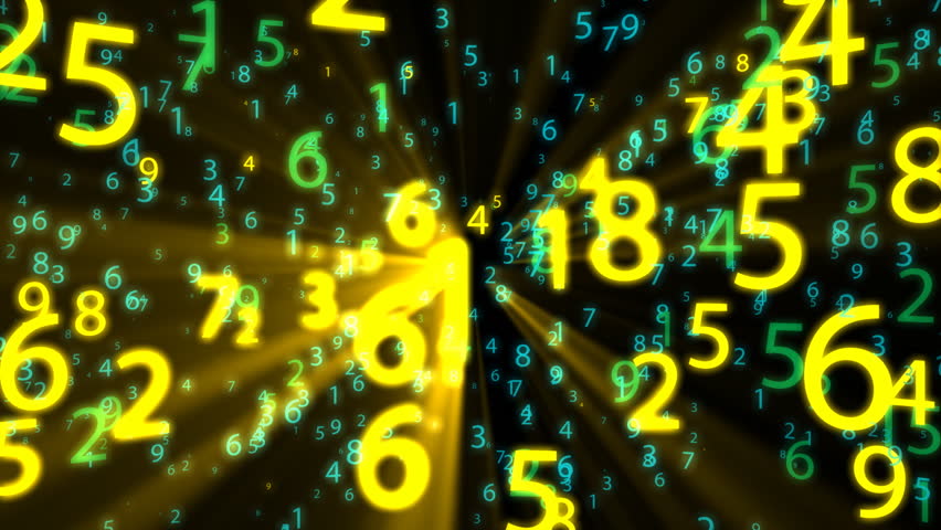 Glowing Numbers - Motion Background 58 (HD) - Motion background with bright glowing numbers. Great for financial, statistic or mathematics concepts.