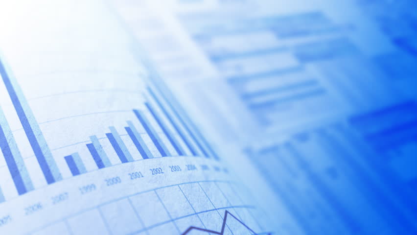 Financial Diagrams - Loop-ready Fly Through In HD Stock Footage Video
