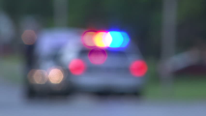 Out of Focus Police cars in intersection