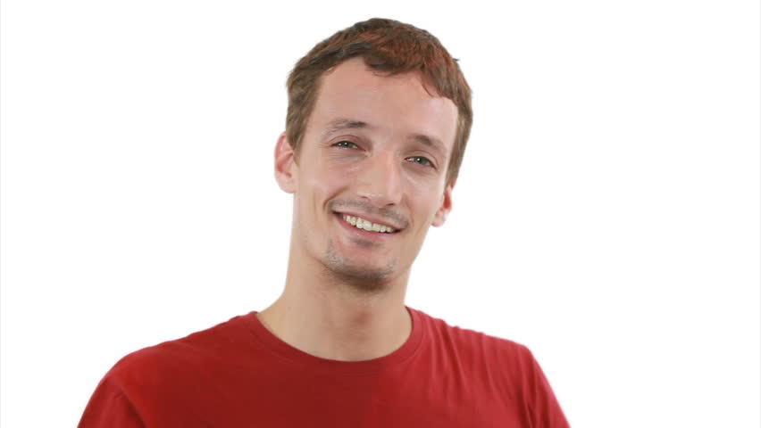 Success! Guy is winking. ( funny ) -white background