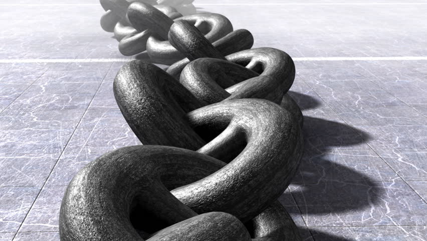 Heavy infinity chain. Bondage concept. LOOP.