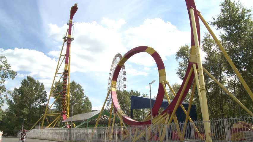 Roller-coaster. Amusement Park 