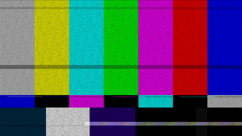 Distorted color bars motion background (seamless loop) 