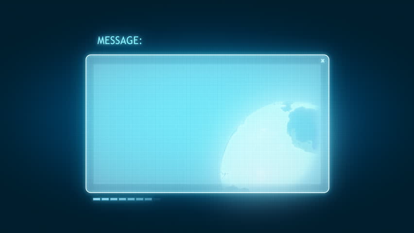 Incoming message with message window