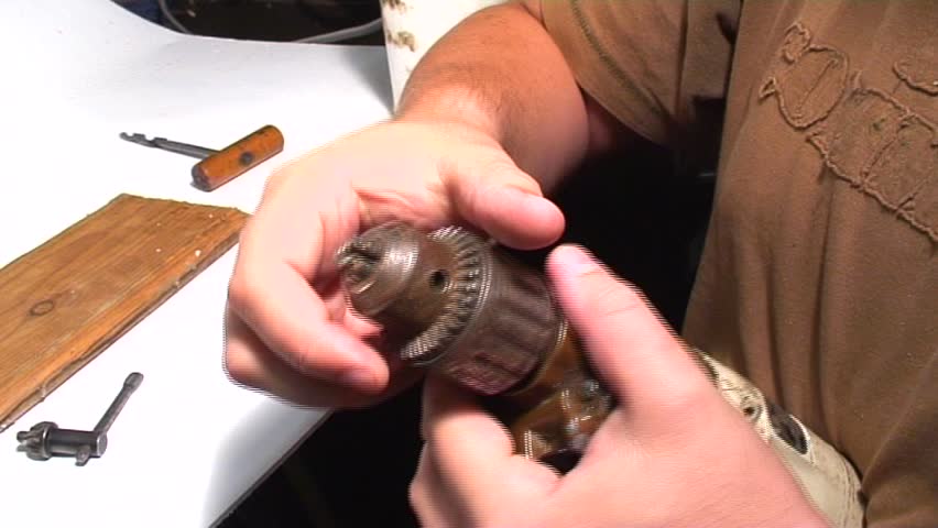 Loading Drill Bit into Drill