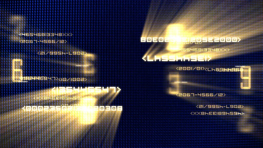 TV screen flashing random numbers