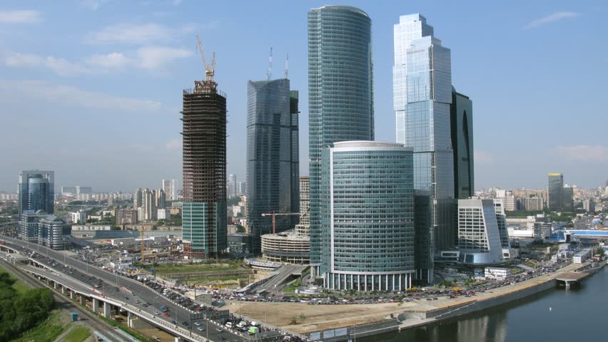 MOSCOW - JULY 5: Moscow International Business Center, also referred to as Moscow-City on July 5, 2010, Moscow, Russia The Moscow International Business Center is expected to become the first zone in Russia to combine business activity, living space and e