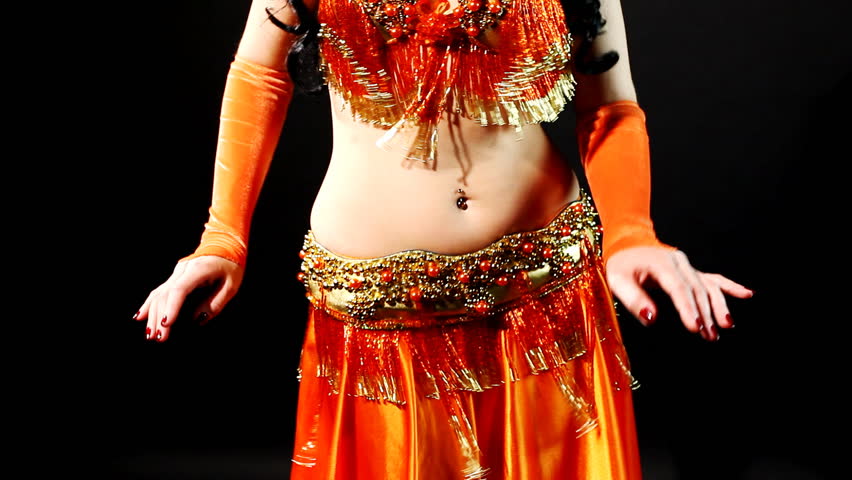 woman Belly dance - shakes torso and hands