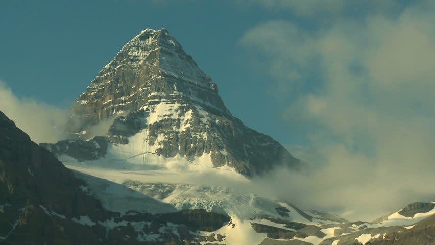 Time Lapse of clouds around the summit of Mount Assiniboine in the Canadian Rockies