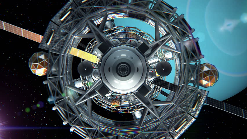 4k00 16flight Through The Door Of The Sci Fi Spaceship On