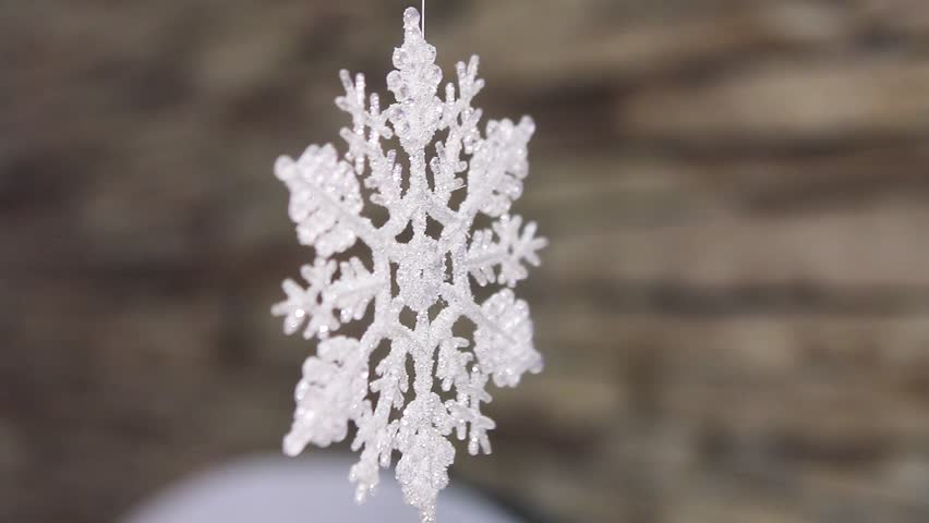 Hd00 08a White Snowflake Hanging From The Ceiling Decorative