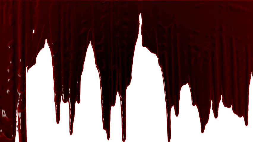 blood dripping down wall