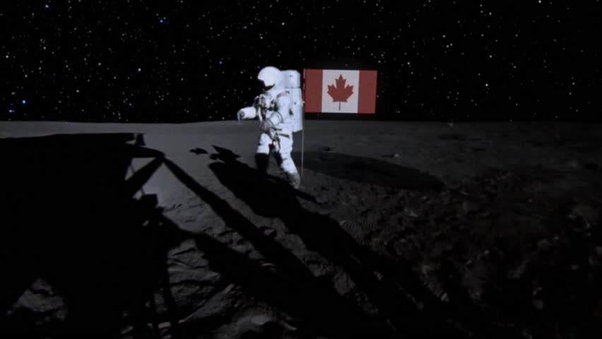 German Flag On The Moon, Alternate History Stock Footage Video ...