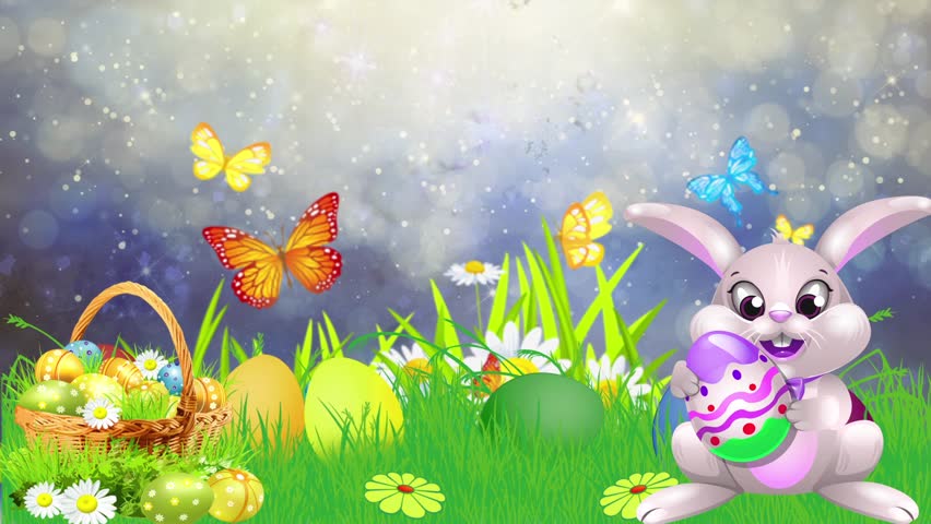 Hd0010floating Particles With Butterfly Backgrounds Colorful Easter
