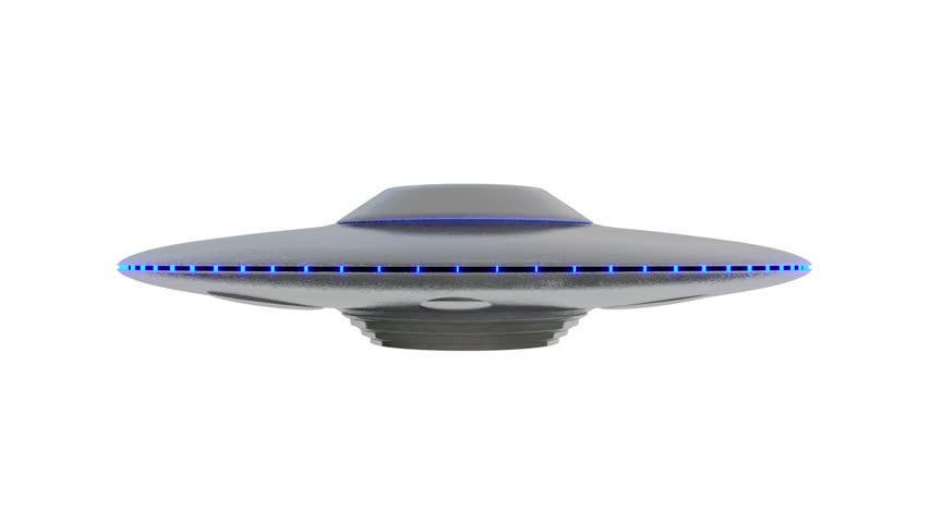 Blue Flying Saucer Background Flying Saucer Stock Footage