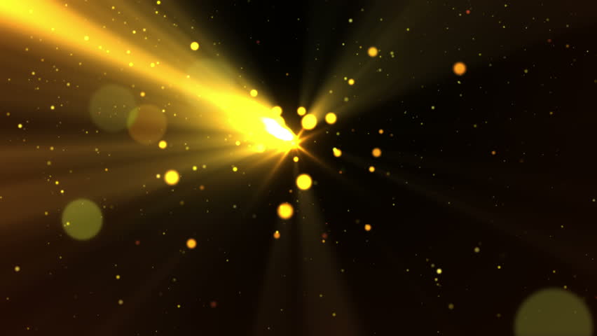 Gold Center Particles Flare Bg. Stock Footage Video (100% Royalty-free