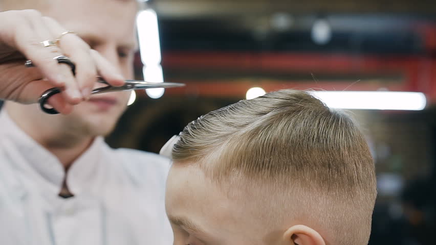 Hairdresser Makes Styling Her Hair Stock Footage Video 100