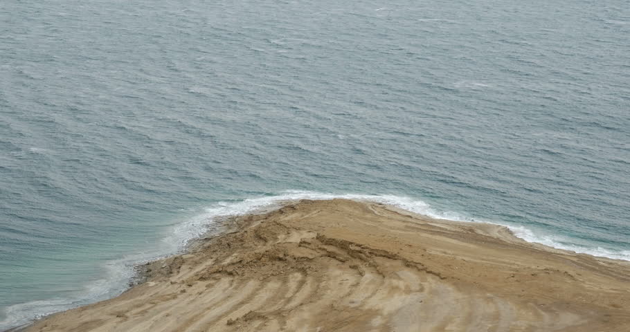 Asian sea receded shoreline