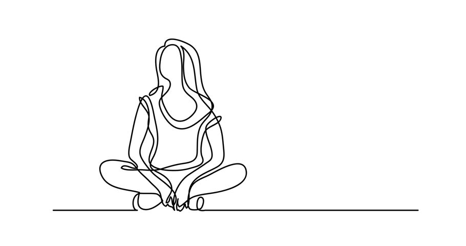 Self Drawing Animation Of Woman Stock Footage Video 100