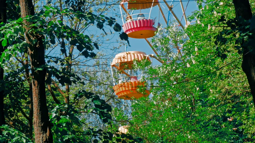 Vintage Retro Ferris Wheel On Stock Footage Video 100 Royalty
