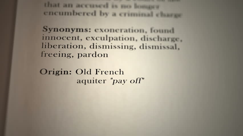 Header of acquittal