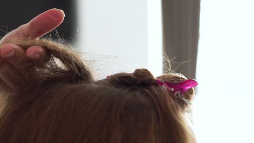 Hd00 09hairdresser Doing Bouffant Hair For Volume Hairstyle For Long