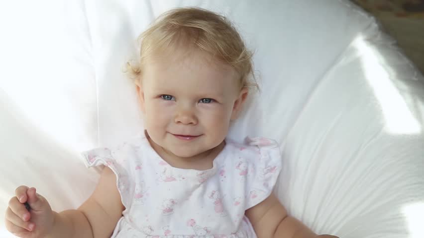 Little Baby Girl With Curly Stock Footage Video 100 Royalty Free 1014011942 Shutterstock