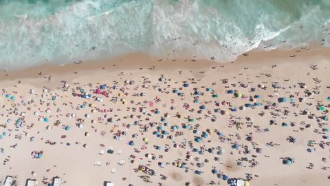 Brazil Naked Beach Massage - Aerial view in top of arpoardor, famous , and turistic point, beach in  ipanema 's summer. oocean side of the best surf boards in rio de janeiro,  brazil