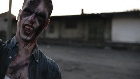 Portrait Of A Male Zombie Stock Footage Video 100 Royalty Free 1017129412 Shutterstock