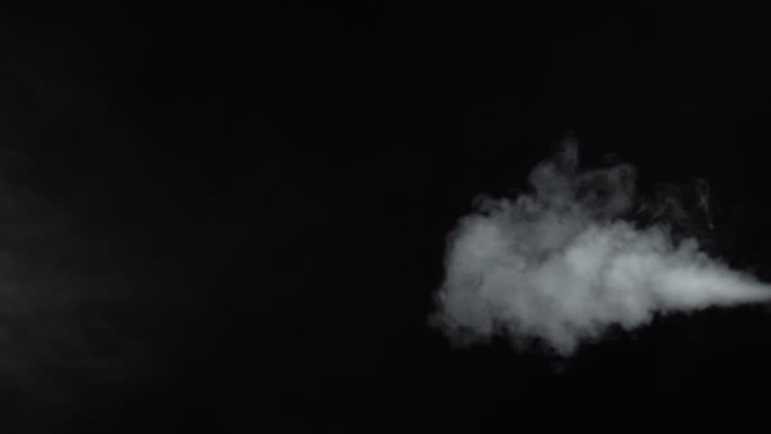 White Vapor Cloud On Black Stock Footage Video (100% Royalty-free ...