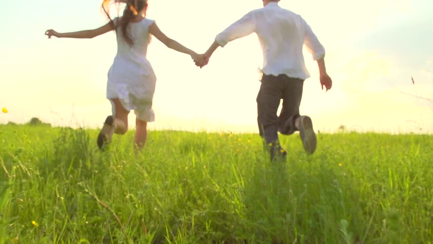 Happy Running Holding Happy Holding Stock Footage 100
