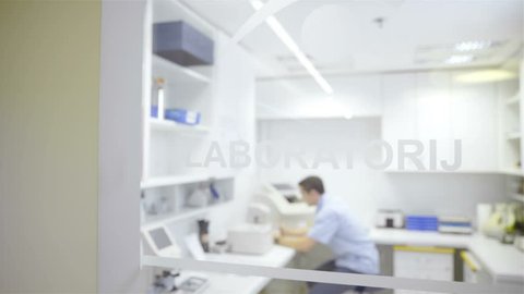 Person Work At Optometrist Laboratory Stock Footage Video 100
