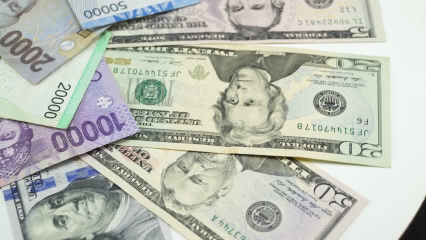 Indonesia Money And Us Dollar Stock Footage Video 100 Royalty Indonesia Money And Us Dollar On White Background 4k