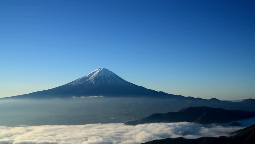 Landscape with clouds and Mount Fuji, Japan image - Free stock photo ...