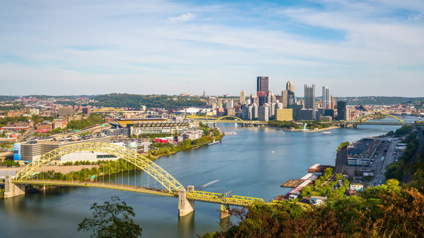 River landscape and Cityscape in Pittsburgh, Pennsylvania image - Free ...