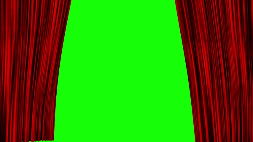 Red Curtain Green Screen Opening Stockvideos Filmmaterial