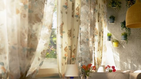 Curtain Printed Designs Stock Video Footage 4k And Hd Video