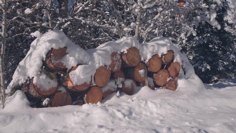 Firewood Snow Cabin Stock Video Footage 4k And Hd Video Clips