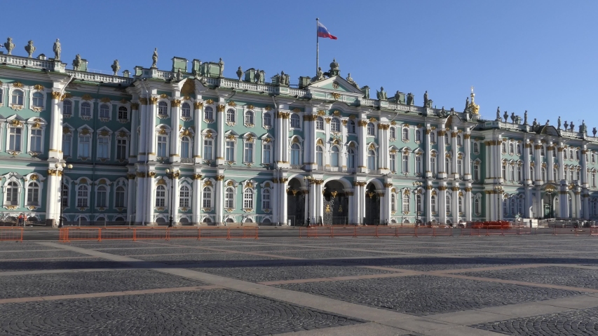 Palace Square and Winter Palace in Saint Petersburg, Russia image ...