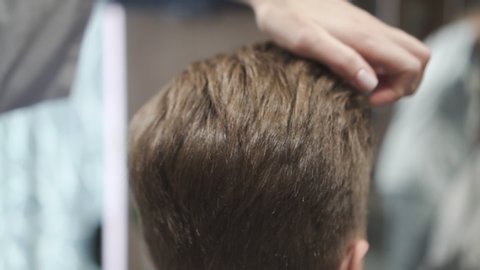 Hair Drying Top View Hands Stock Footage Video 100 Royalty